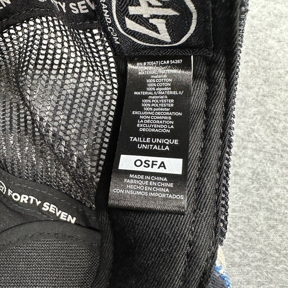 Colorado Avalanche Trucker Hat OSFA Mesh Back Navy Palm Print NHL Hockey '47 - Picture 7 of 9